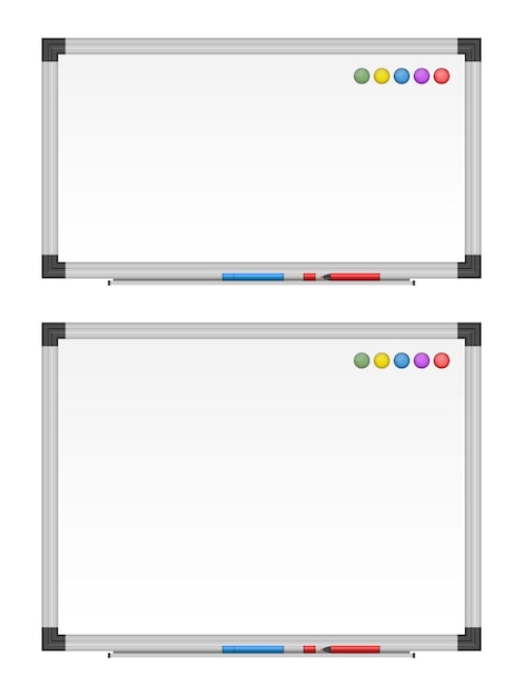 Leeres whiteboard-set