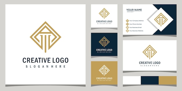 Legale logo-design-vorlage und visitenkarten-design