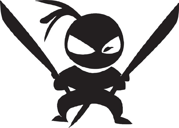 Legendäre ninja-vektor-logo-design-ikone