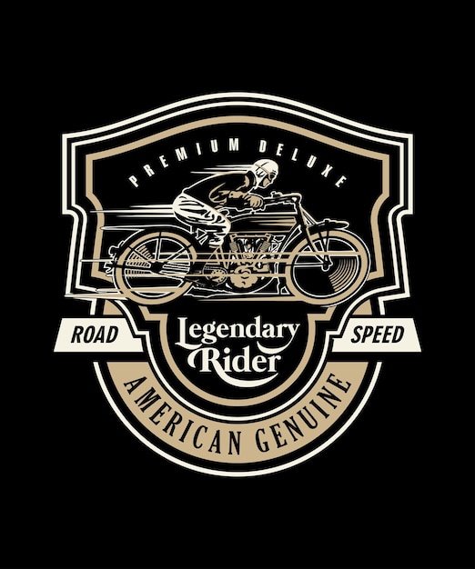 Vektor legendary rider vintage-vektor-t-shirt-design