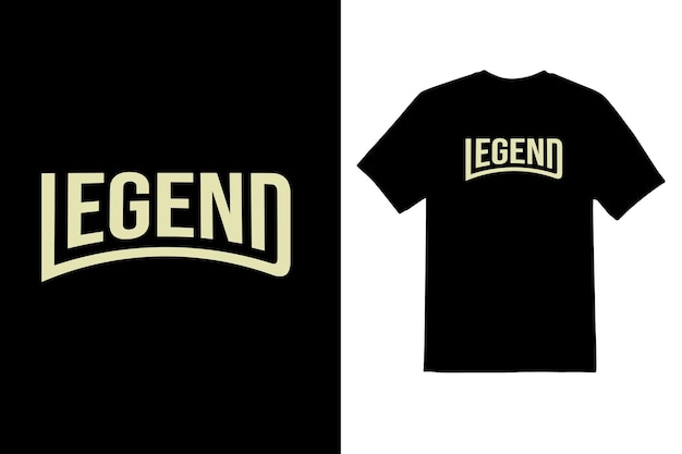 Legendenschrift-t-shirt-designvorlage