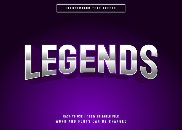 Legends e-sport bearbeitbarer texteffekt