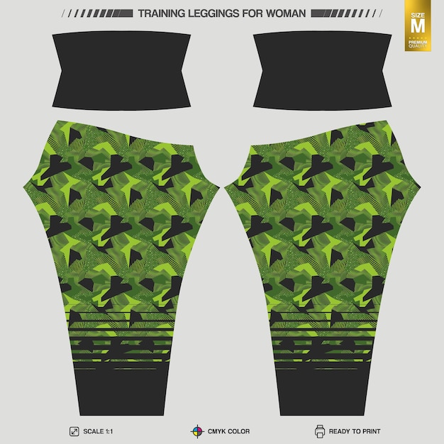 Leggings hosen training mode illustration vektor mit schimmel