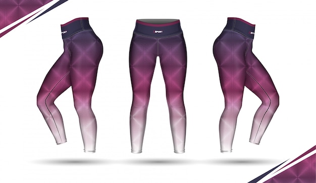 Leggings Hosen Training Mode Illustration Vektor mit Schimmel