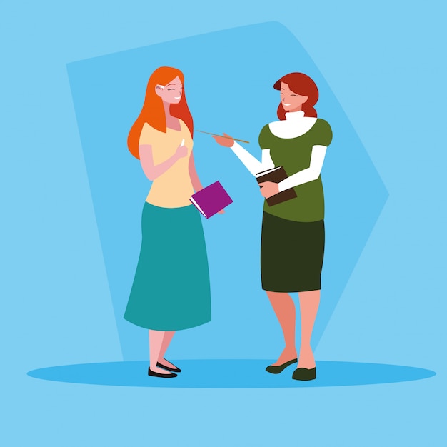 Lehrer Mädchen Avatar Charakter