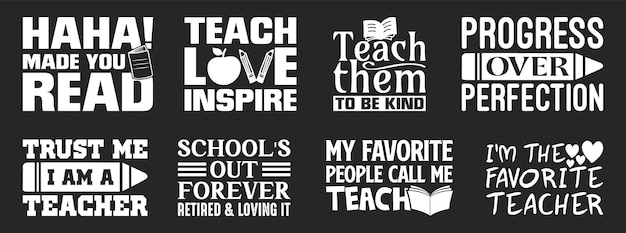 Lehrer-t-shirt-design-bundle teacher039s tageshemd vektor-lehrer-t-shirt-design-kollektion