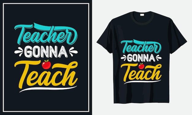 Lehrer-t-shirt-design premium-vektor