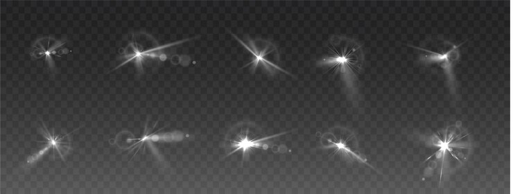Vektor leichter sternweiß leichter sonniger funken weißer lichtblitz vektorillustrator beleuchtungseffekte