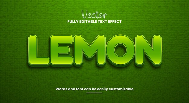 Lemon-bearbeitbare 3d-text-effekt