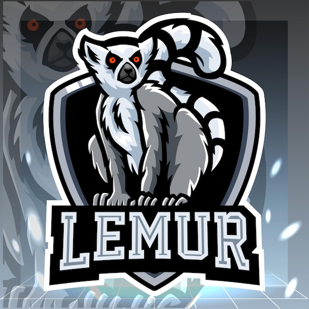 Lemur-maskottchen-esport-logo-design