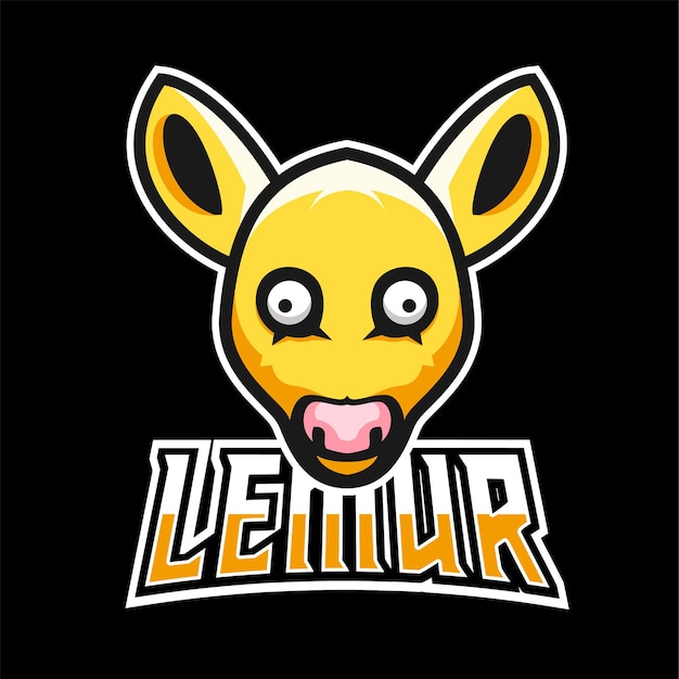 Vektor lemur sport- und esport-gaming-maskottchen-logo