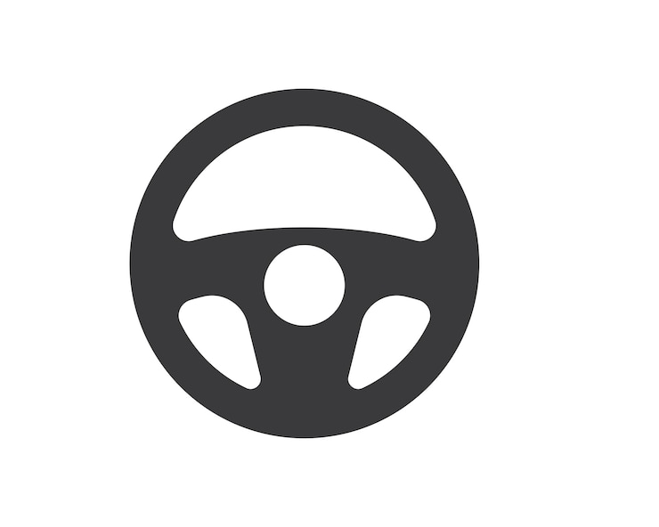 Vektor lenkrad-logo-symbol-vektor-illustration