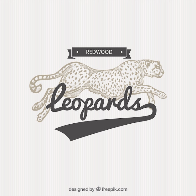 Leopard abzeichen in illustrationsart