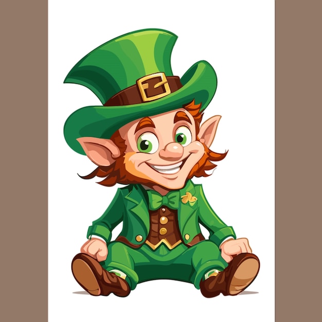 Leprechaun flacher vektor detaillierte cartoon-illustration