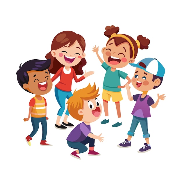 Lern- und Unterhaltungskartoons für Kinder Vektorillustration für Bildung und Medien