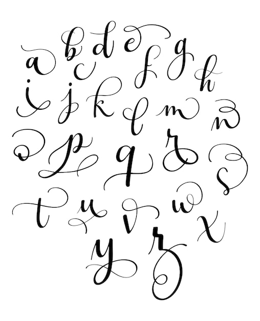 Vektor letras con florituras