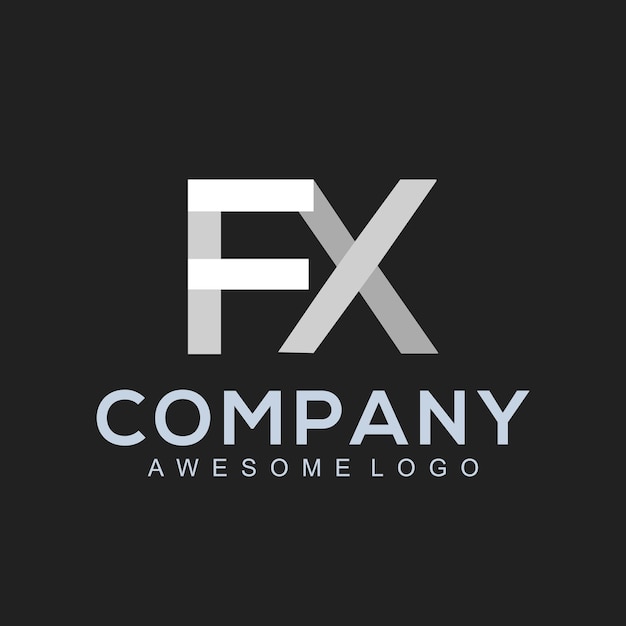 Letter fx-logo-design-vorlage konzeptunternehmen