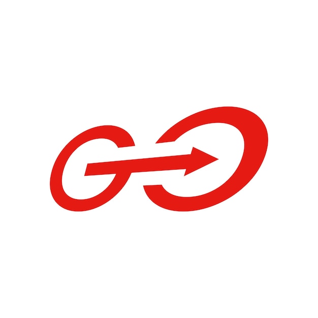 Letter go-logo-design für unternehmen und unternehmen