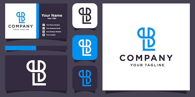 Letter lb modernes logo-design lb-logo wird für ihre markenidentität oder etc premium vector verwendet