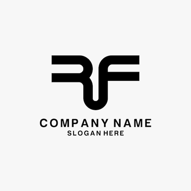 Letter RF minimalistisches Logo-Design