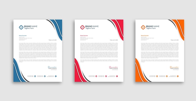 Letterhead template design