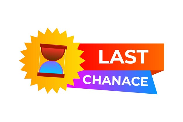 Letzte Chance mit Countdown-Vektorillustration