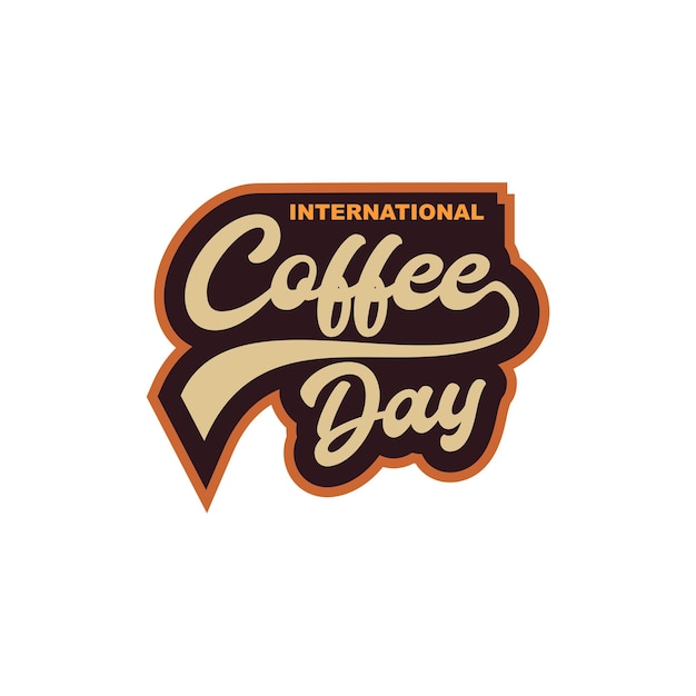 Letztes logo des internationalen kaffeetages