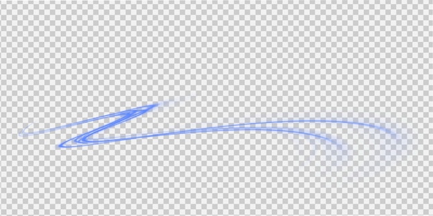 Vektor leuchtende blaue geschwindigkeitslinien. leicht leuchtender effekt. abstrakte bewegungslinien