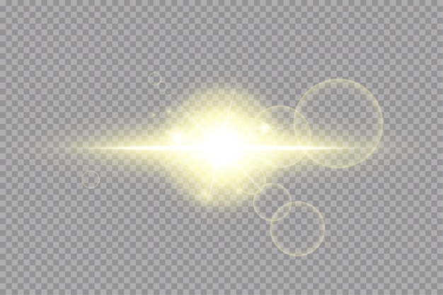 Leuchtende goldene Sterne auf transparentem Hintergrund