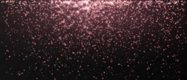 Leuchtende rote Partikel fallen sanft auf einen dunklen Hintergrund und schaffen eine magische und festliche Atmosphäre Glitzernde Partikel auf einem transparenten Hintergrund Licht mit Fackeln