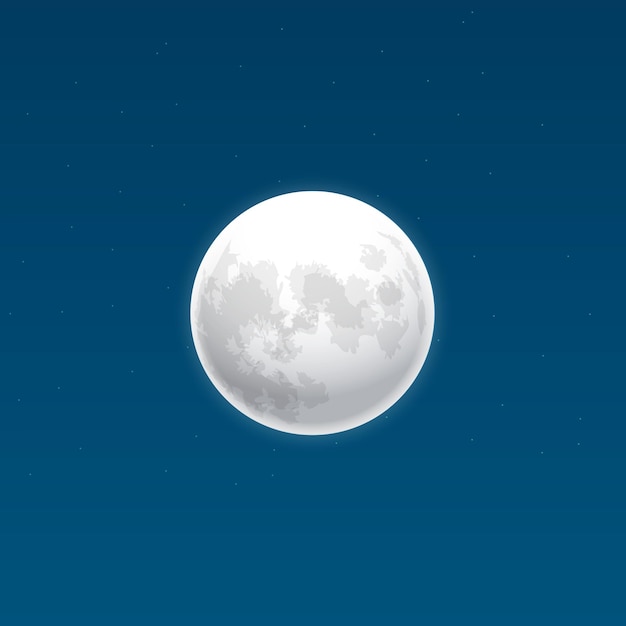 Leuchtende Vollmond-Illustration