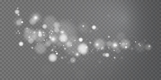 Leuchtendes bokeh isoliert auf transparentem hintergrund licht isolierte lichter transparente verschwommenen formen abstrakter lichteffekt vektor-illustration