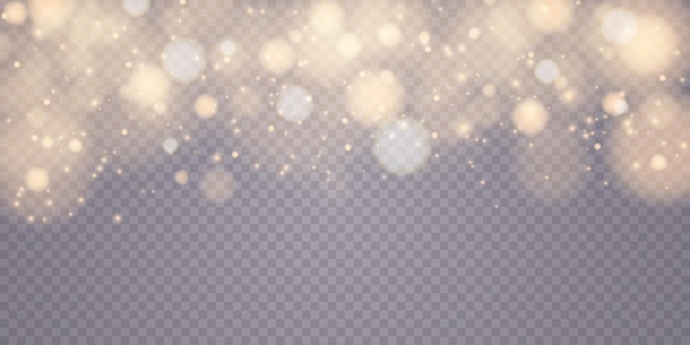 Leuchtendes Bokeh isoliert auf transparentem Hintergrund Licht isolierte Lichter Transparente verschwommenen Formen Abstrakter Lichteffekt Vektor-Illustration