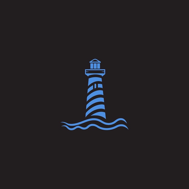 Leuchtturm-logo-design-vektor-illustration