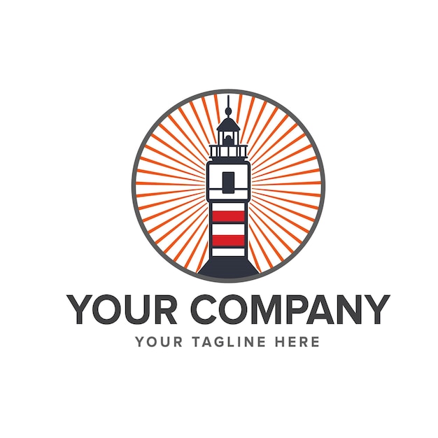 Vektor leuchtturm-logo-vorlagen