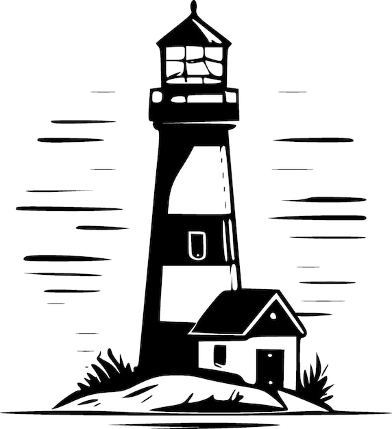 Leuchtturm-Vektor-Logo von hoher Qualität Vektor-Illustration ideal für T-Shirt-Grafiken