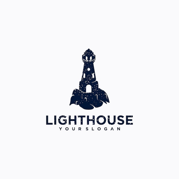 Leuchtturm-vorlage, logo-design-inspiration