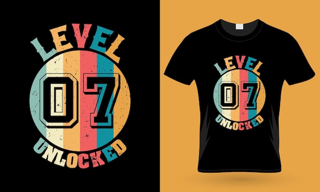 Vektor level 07 freigeschaltetes t-shirt
