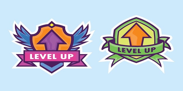 Level-Up-Spiel-Icon-Element Game UI UX Level-Up-Icon-Design