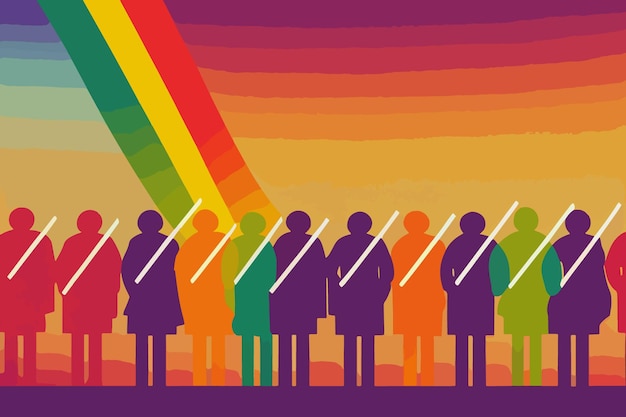 Vektor lgbt-menschen-toleranz-illustration unterstützt die lgbtq-community