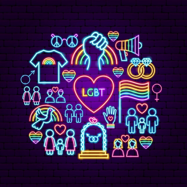 LGBT-Neon-Konzept