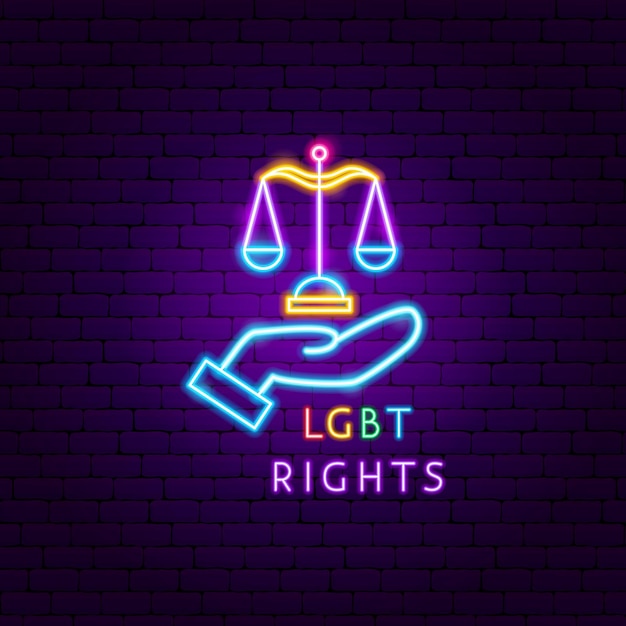 LGBT-Rechte-Neon-Label