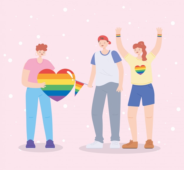 Vektor lgbtq-community feiert