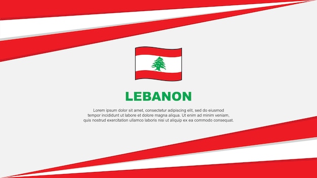 Libanon-flagge abstrakter hintergrund-design-vorlage libanon-unabhängigkeitstag-banner cartoon-vektor-illustration libanon-design