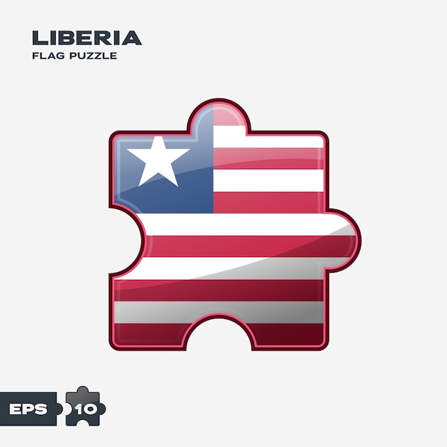 Liberia-flaggen-puzzle