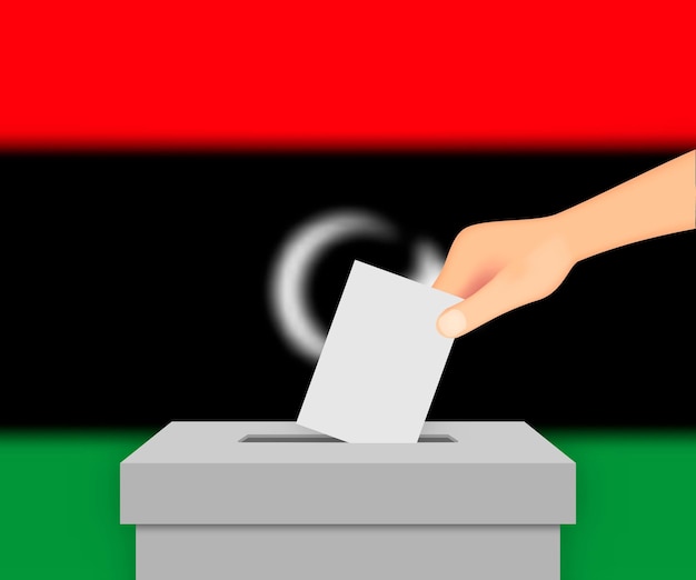 Libyen wahlbanner hintergrund vorlage für ihr design