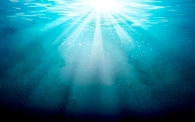 Licht scheint im Wasser