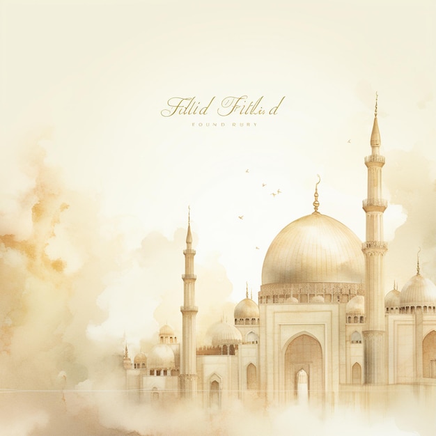 Licht- und Gold-Eid al-Fitr-Karte