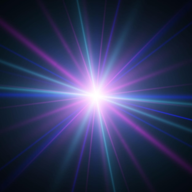 Licht und Streifen bewegen sich schnell über einen dunklen Hintergrund. Lichteffekt-Design. Vektorunschärfe im Strahlenlicht. Dekorelement. Horizontale Lichtstrahlen.