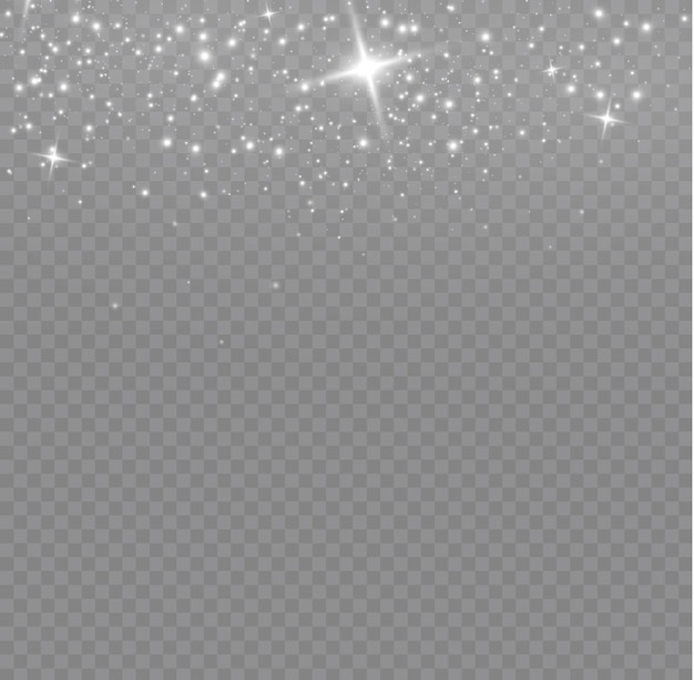 Vektor lichteffekt sternenweißer staubglitter leuchtende sterne lichter funkeln weihnachtsblitzfunken vektor